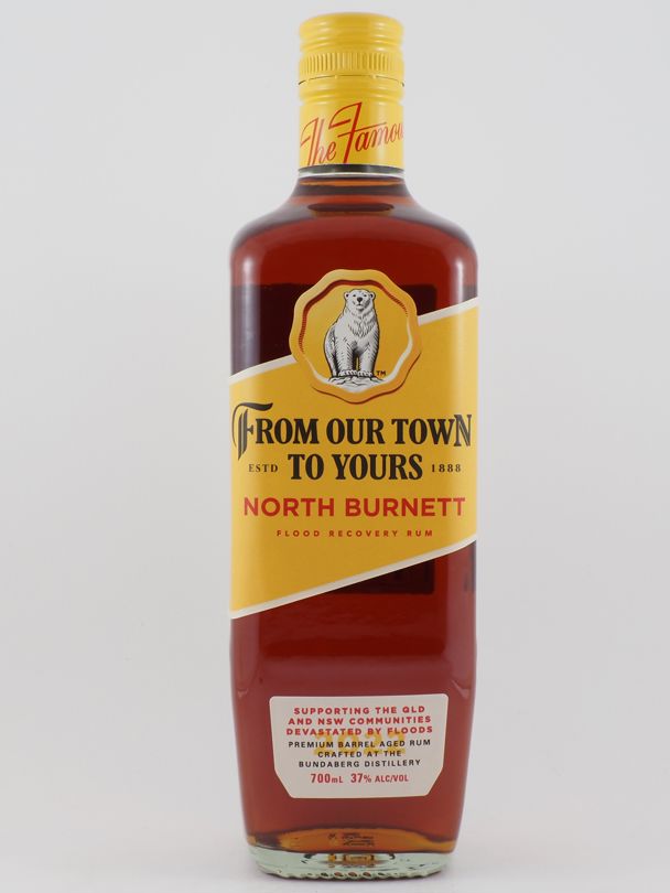 BUNDABERG From Our Town To Yours North Burnett Flood Recovery Rum 37% ABV NV
