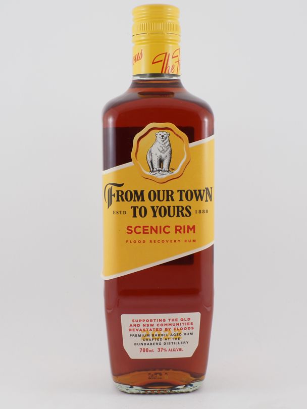 BUNDABERG From Our Town To Yours Scenic Rim Flood Recovery Rum 37% ABV NV