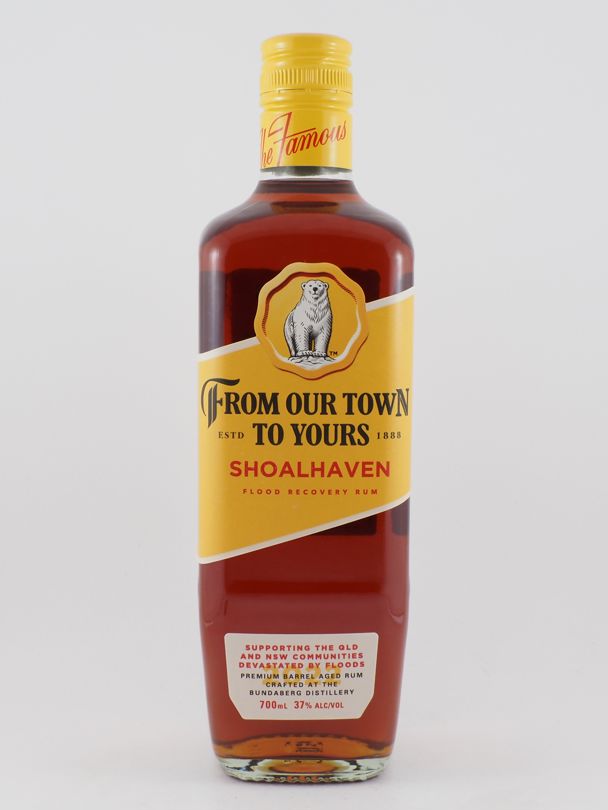BUNDABERG From Our Town To Yours Shoalhaven Flood Recovery Rum 37% ABV NV