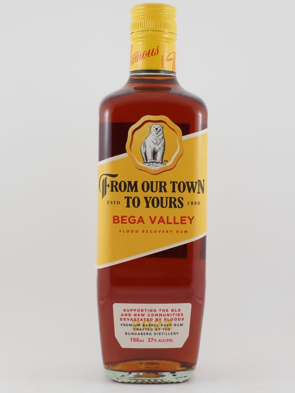 BUNDABERG From Our Town To Yours Bega Valley Flood Recovery Rum 37% ABV NV
