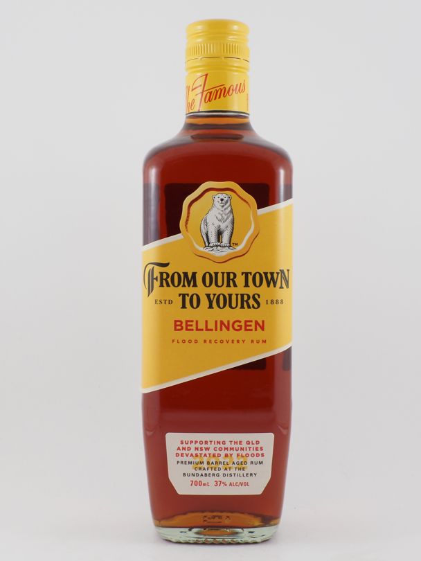 BUNDABERG From Our Town To Yours Bellingen Flood Recovery Rum 37% ABV NV