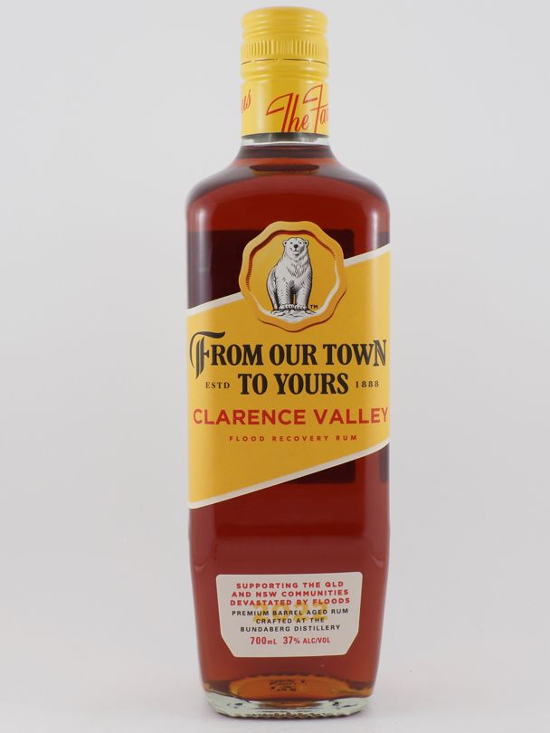 BUNDABERG From Our Town To Yours Clarence Valley Flood Recovery Rum 37% ABV NV