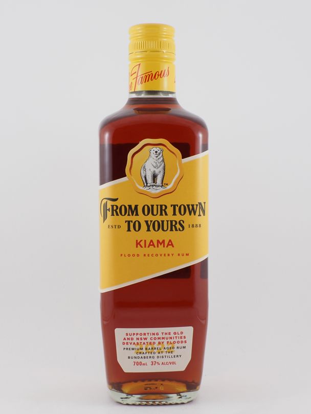 BUNDABERG From Our Town To Yours Kiama Flood Recovery Rum 37% ABV NV