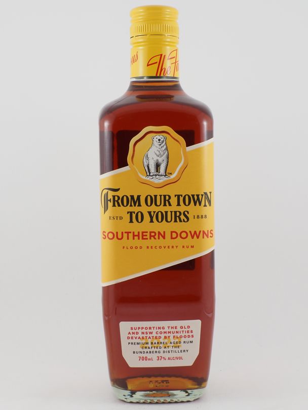 BUNDABERG From Our Town To Yours Southern Downs Flood Recovery Rum 37% ABV NV