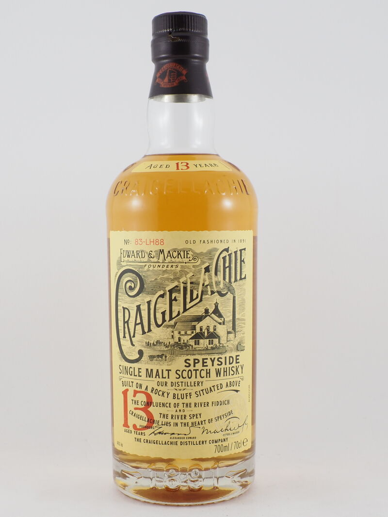 CRAIGELLACHIE 13 Year Old Single Malt Scotch Whisky NV
