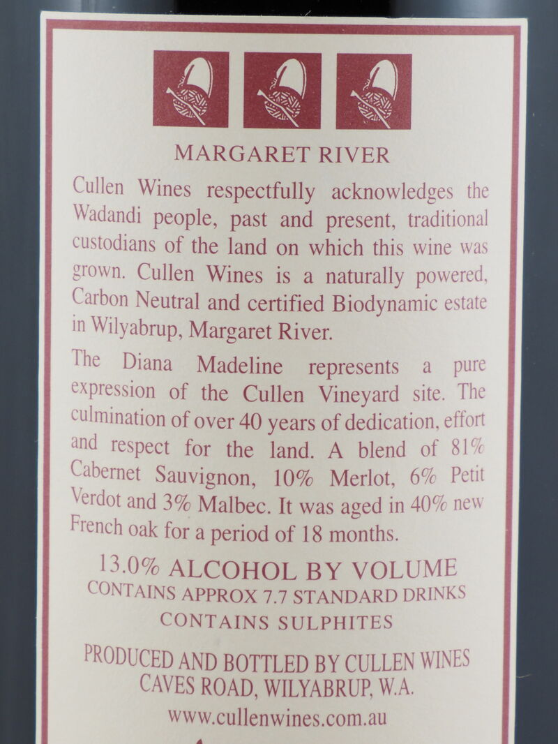 CULLEN WINES Diana Madeline Cabernet Merlot 2017