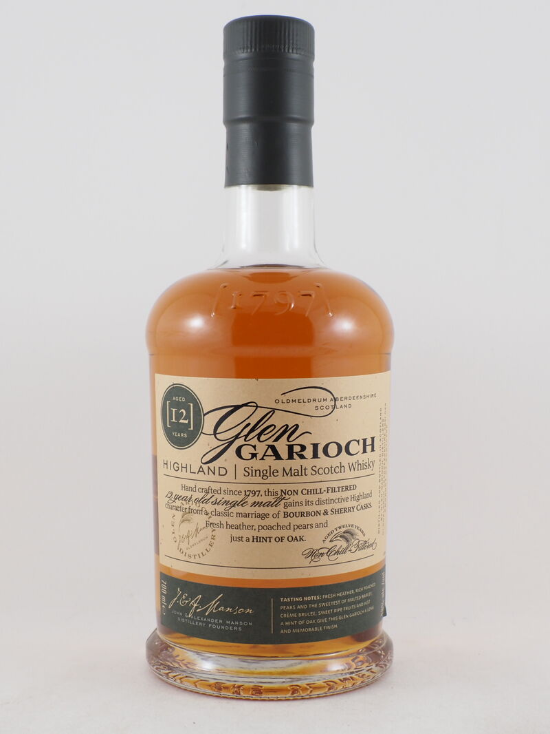 GLEN GARIOCH 12 Year Old Highland Single Malt Scotch Whisky 48% ABV NV
