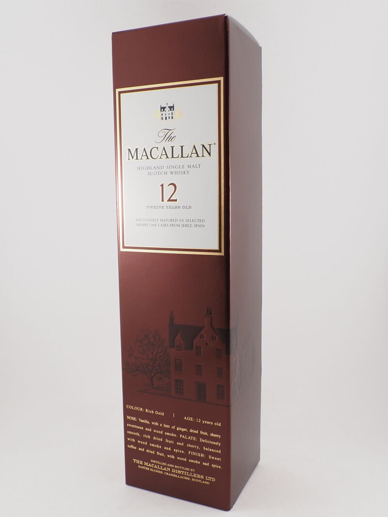 MACALLAN 12 Year Old Sherry Oak Single Malt Whisky 43% ABV NV