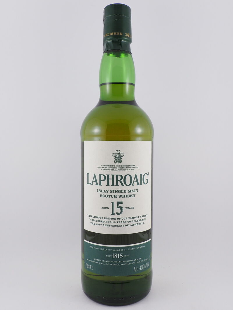 LAPHROAIG 15 Year Old Single Malt Whisky 43% ABV BT 2015