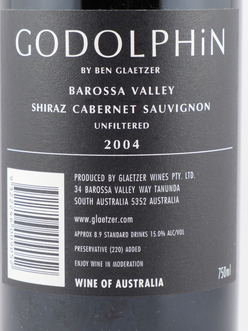 GLAETZER WINES Godolphin Shiraz Blend 2004