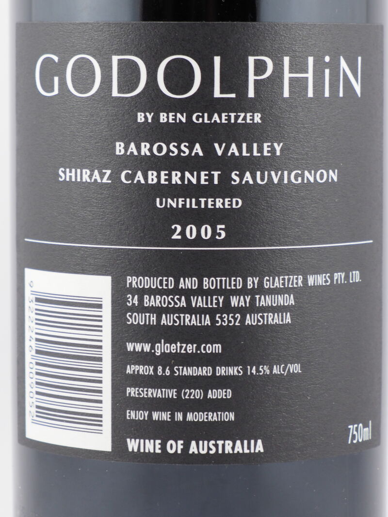 GLAETZER WINES Godolphin Shiraz Blend 2005