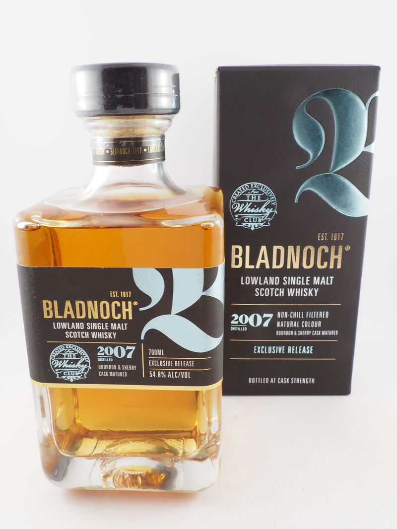 BLADNOCH 2007 Bourbon & Sherry Cask Single Malt Whisky 54.8% ABV DS 2007