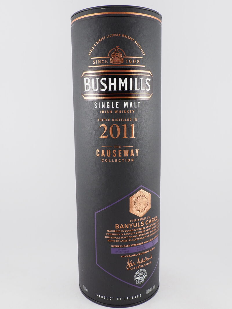 BUSHMILLS The Causeway Collection Banyuls Casks Single Malt Irish Whiskey 53.6% ABV DS 2011