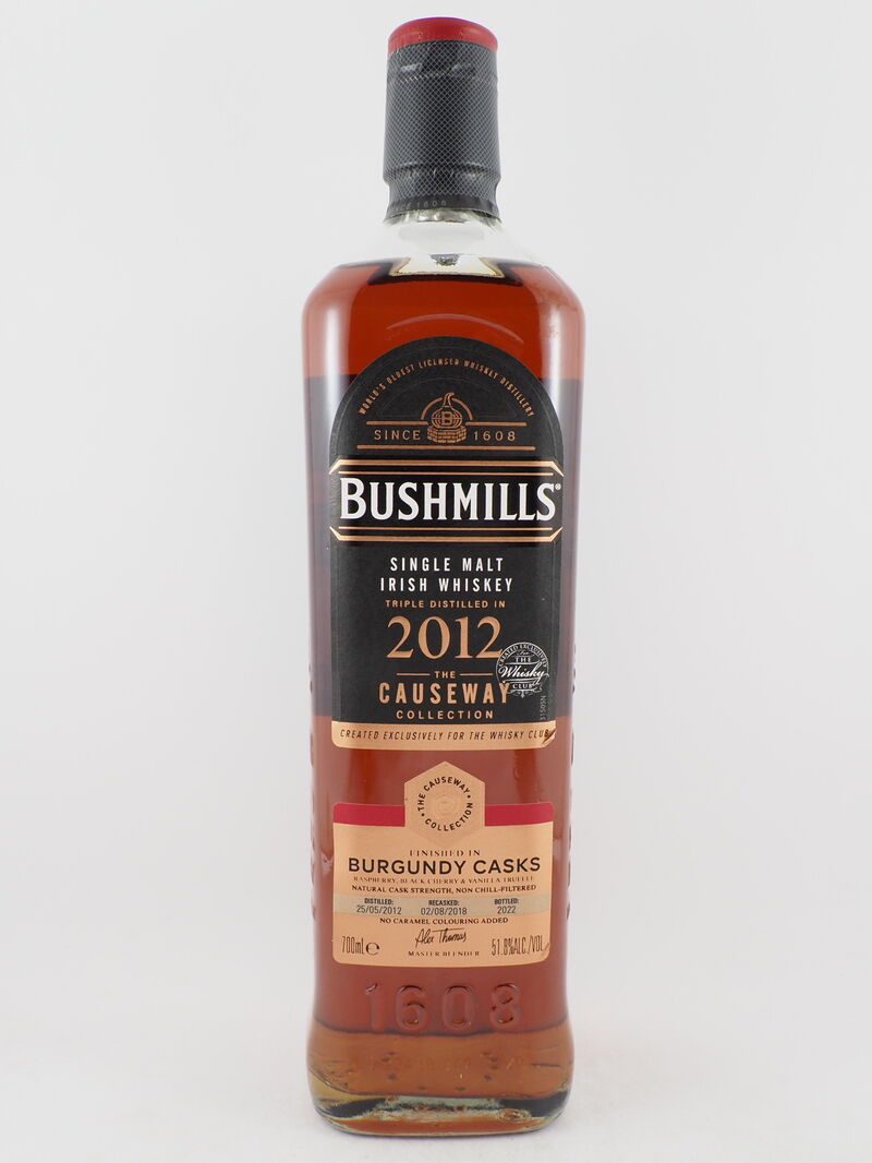 BUSHMILLS The Causeway Collection Burgundy Casks Single Malt Irish Whiskey 51.8% ABV DS 2012
