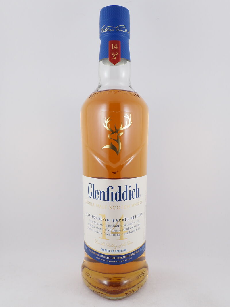 GLENFIDDICH 14 Year Old Bourbon Barrel Reserve Single Malt Whisky 43% ABV NV