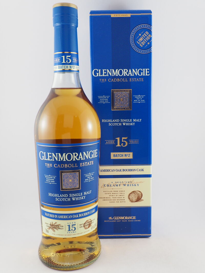 GLENMORANGIE The Cadboll Estate 15 Year Old American Oak Bourbon Cask Single Malt Scotch Whisky 43% ABV NV