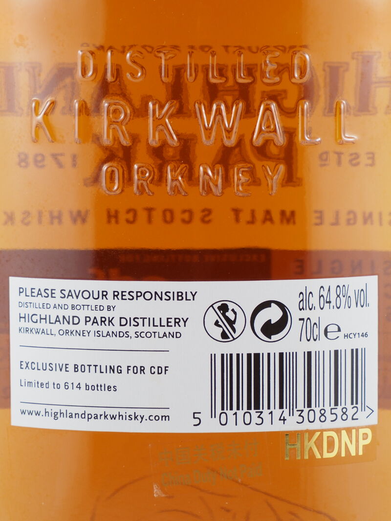HIGHLAND PARK 2006 Single Cask Series 12 Year Old Single Malt Whisky 64.8% ABV DS 2006