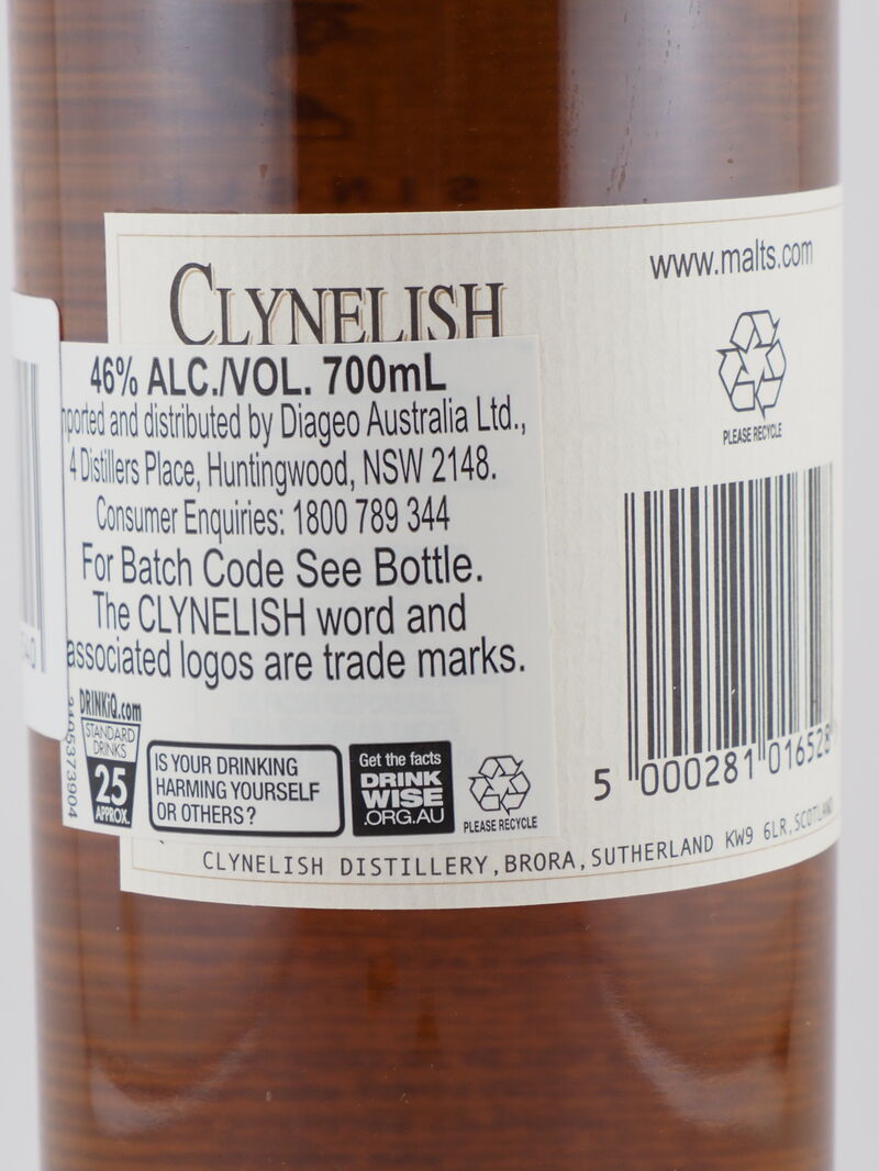 CLYNELISH 14 Year Old Coastal Highland Single Malt Whisky NV