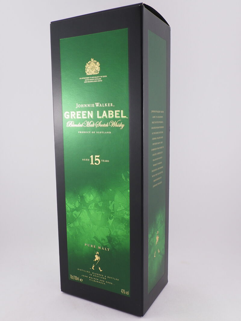 JOHNNIE WALKER Green Label 15 Years Old Pure Malt Whisky 43% ABV NV