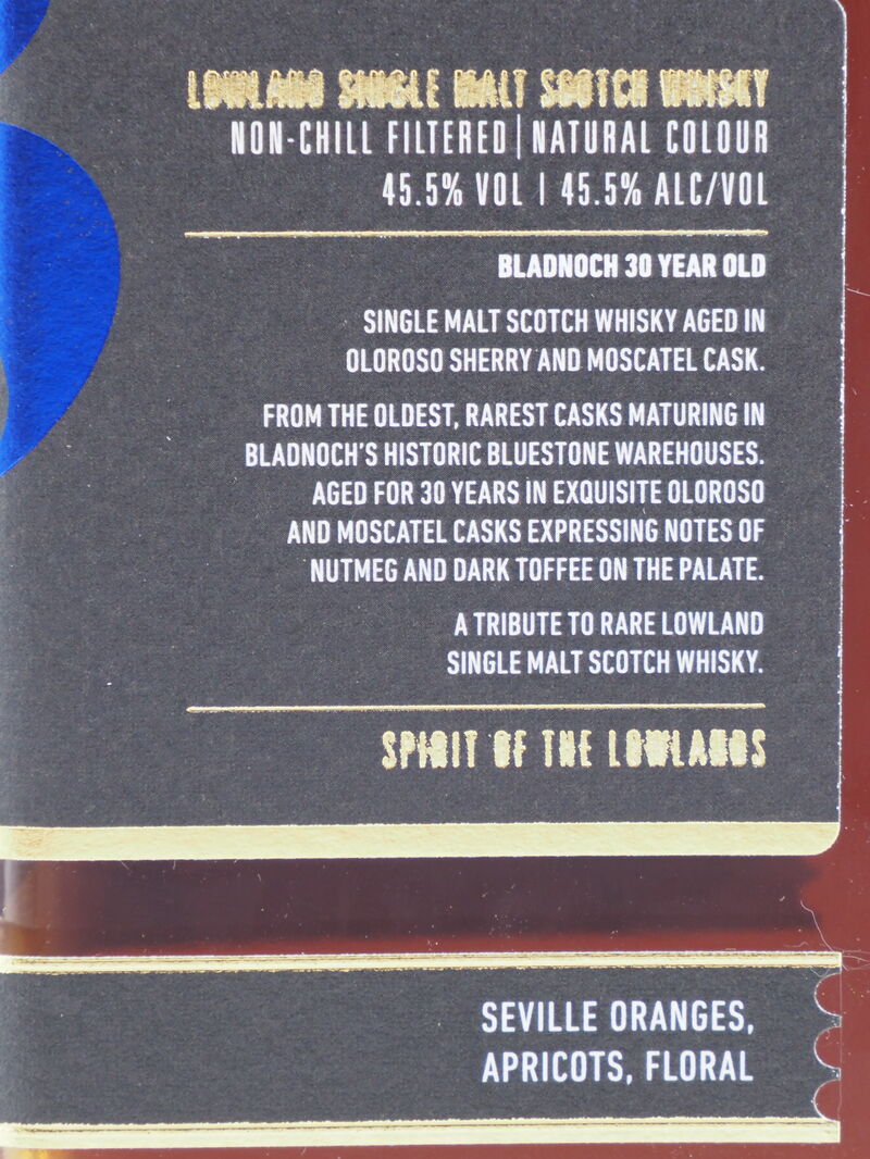 BLADNOCH 30 Year Old 2023 Rare Release Single Malt Scotch Whisky 45.5% ABV BT 2023