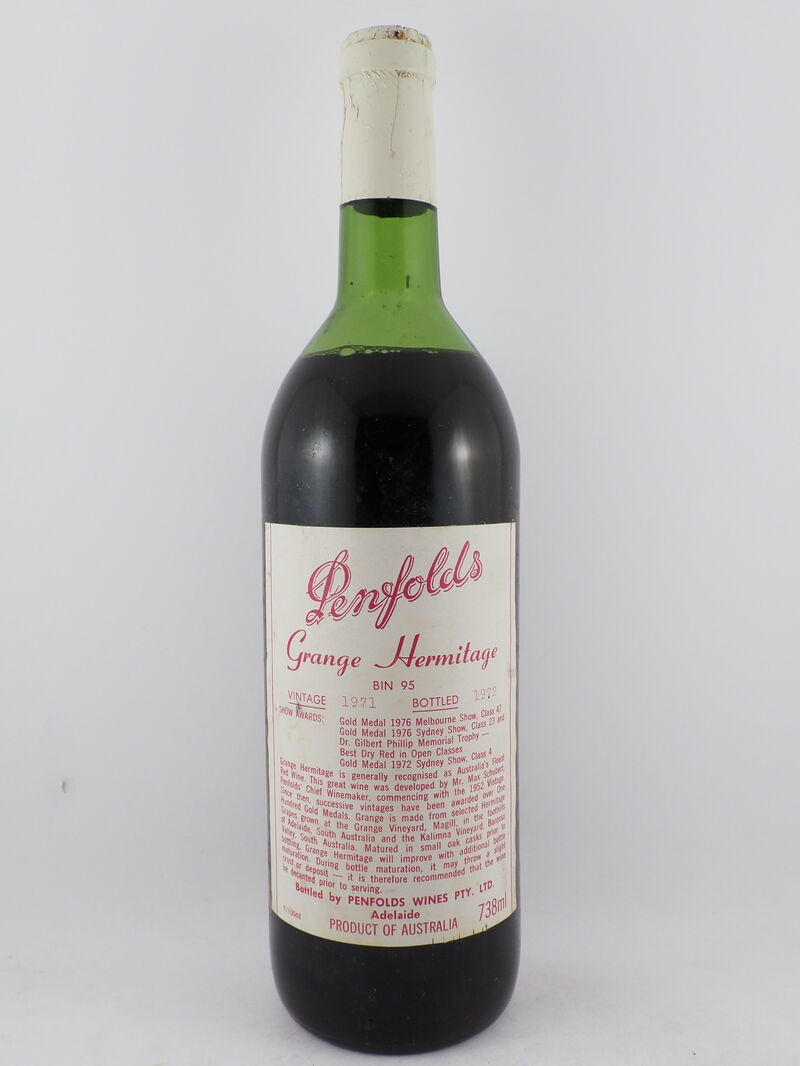 1971 PENFOLDS Bin 95 Grange Shiraz | Wine Auction | Lot 97384 | Wickmans